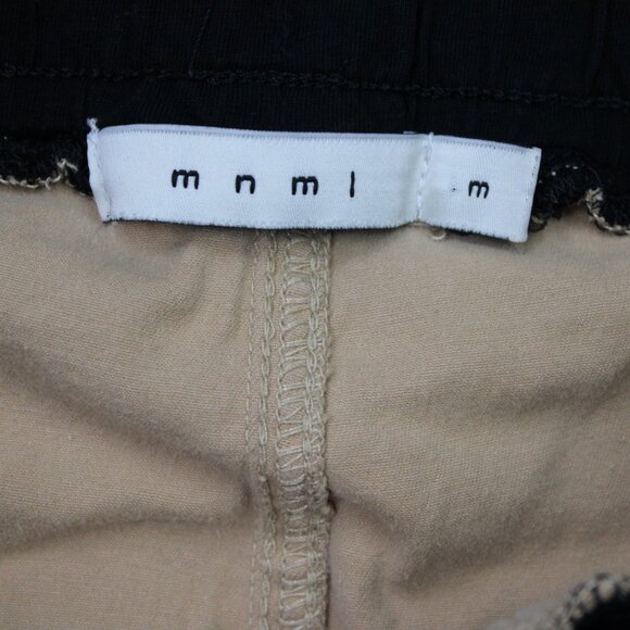 MNML Jogger Pants Mens Medium Beige Drawstring Cotton Stretch Straight Leg - Picture 9 of 11